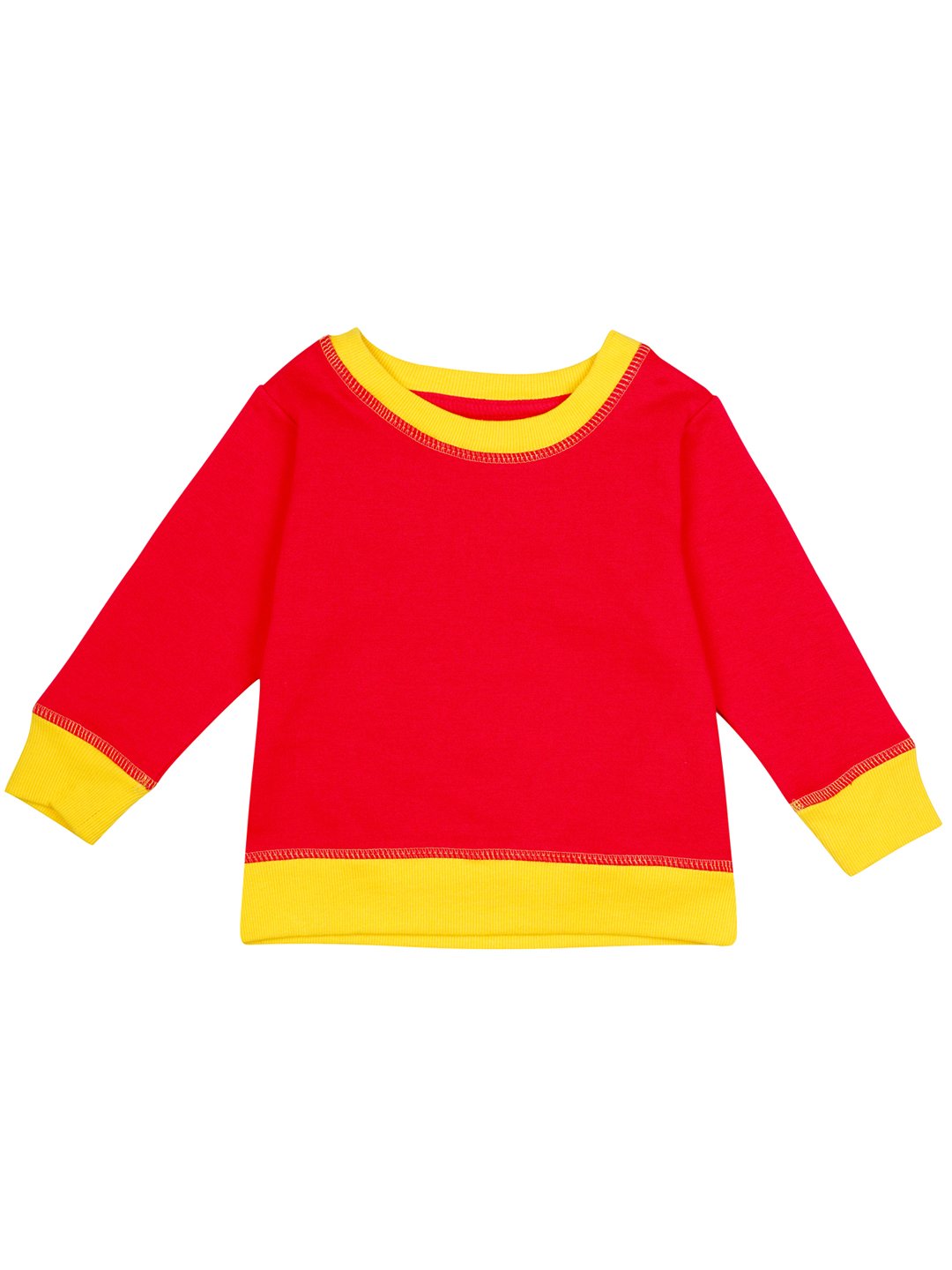 Organic Cotton Fuscia Color Long Sleeve Round Neck Sweatshirt